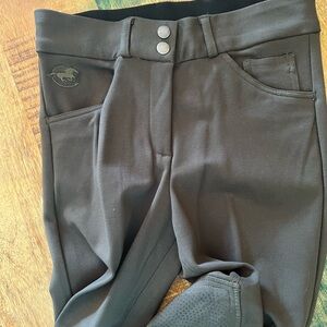 NWOT Piper bootcut breeches olive green knee patch